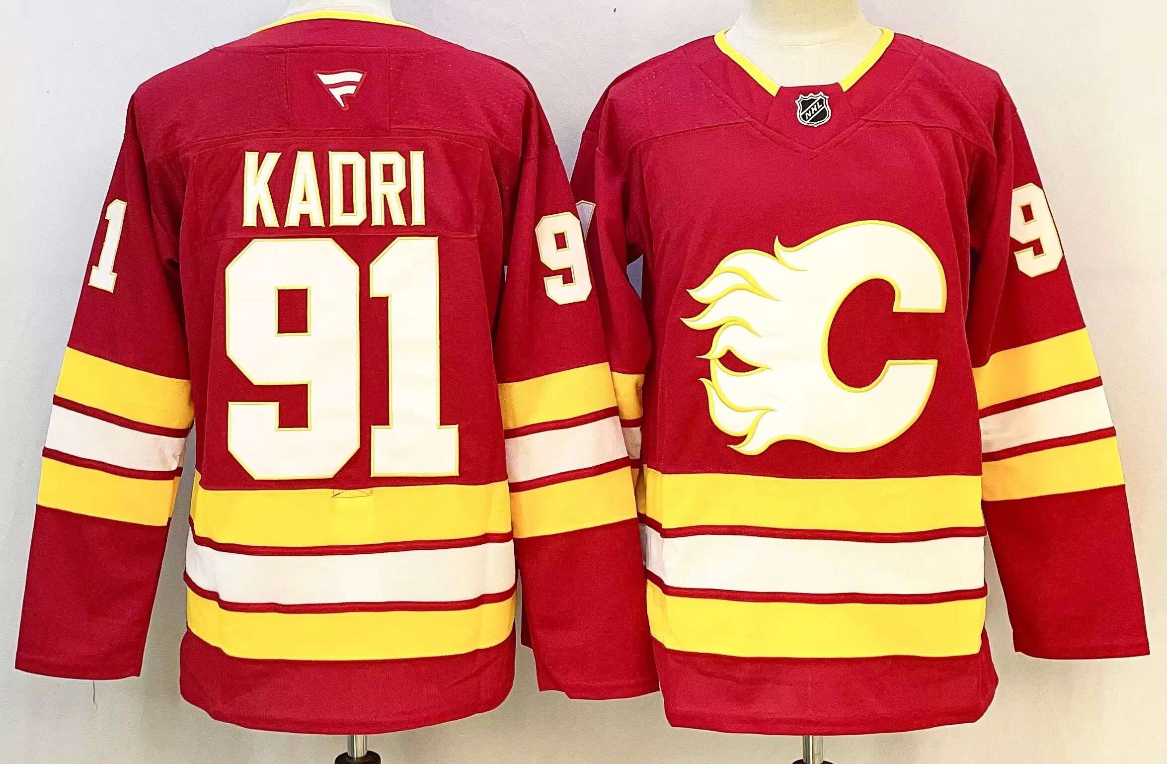 Men Calgary Flames #91 Kadri Red 2026 Adidias NHL Jersey style 001->calgary flames->NHL Jersey